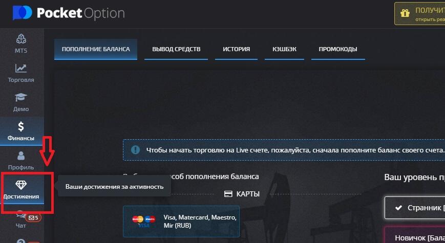 раздел достижения