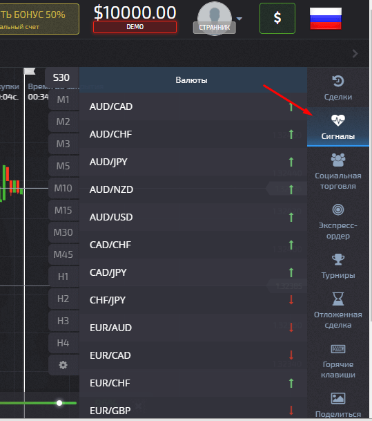раздел сигналы