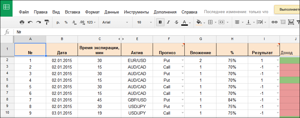 записи сделок