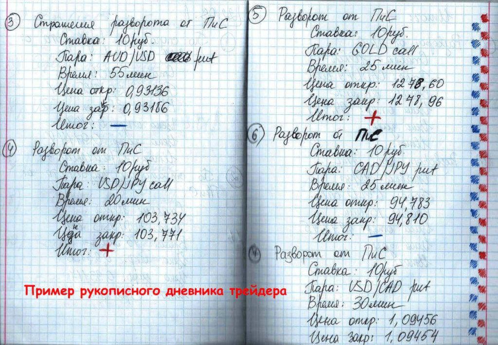 рукописный дневник