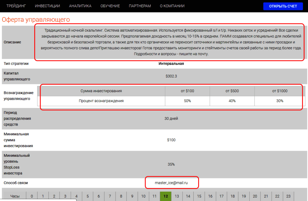 оферта управляющего