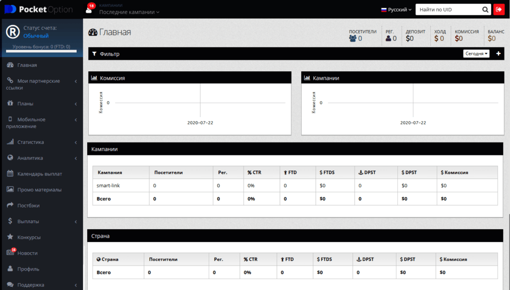 личный кабинет партнера