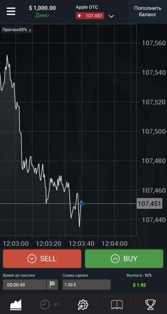 демо счет покет опшен