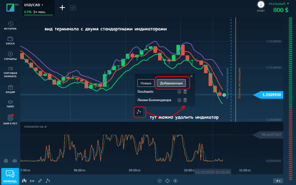вид терминала