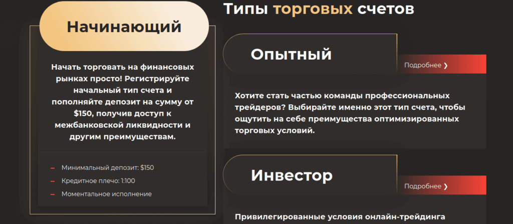 типы счетов