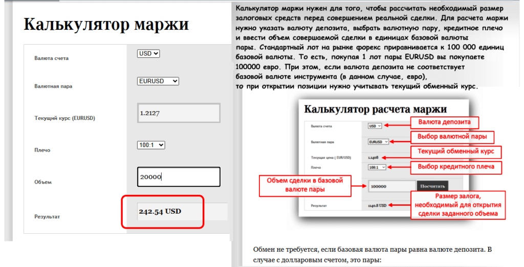 калькулятор маржи