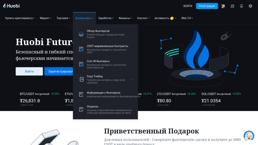 деривативы хуоби