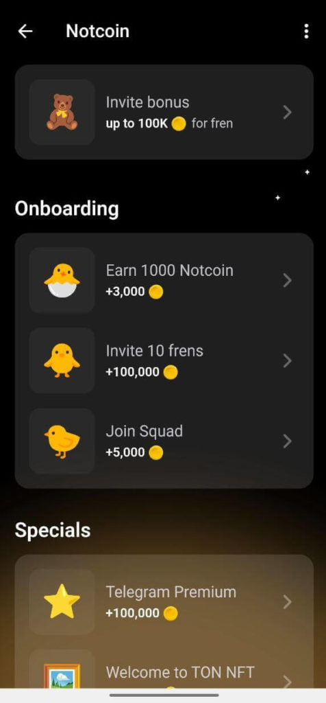 бустеры ноткоин