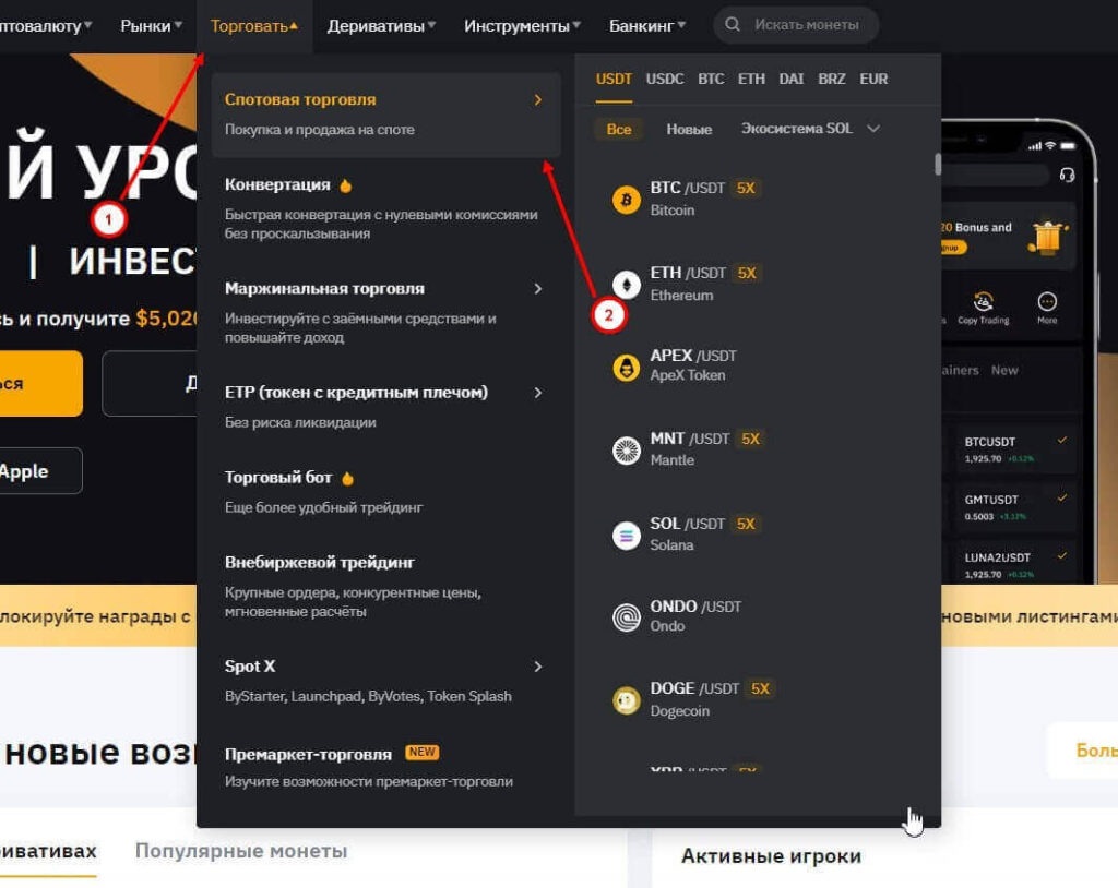 спот байбит