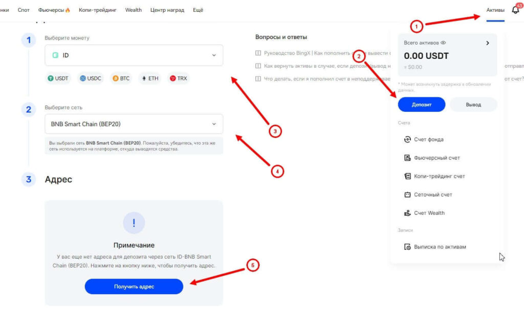 заявка на вывод