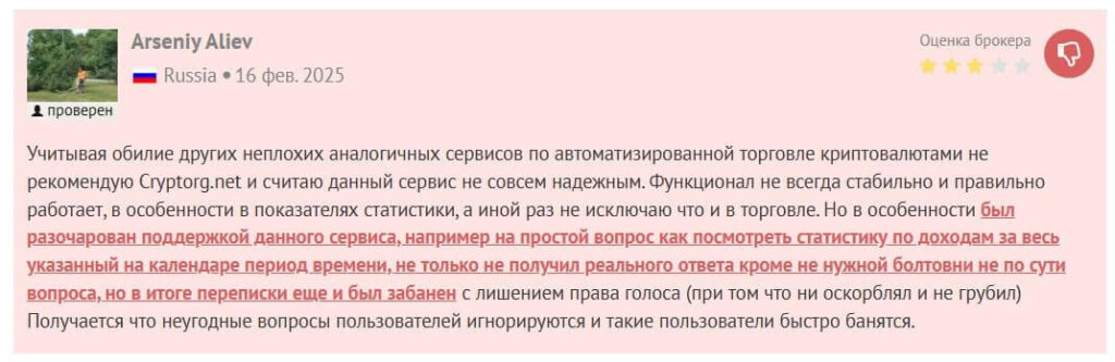 отзыв о бирже