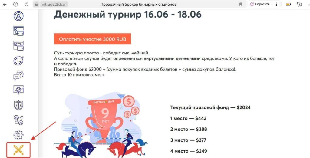 турнир intrade bar